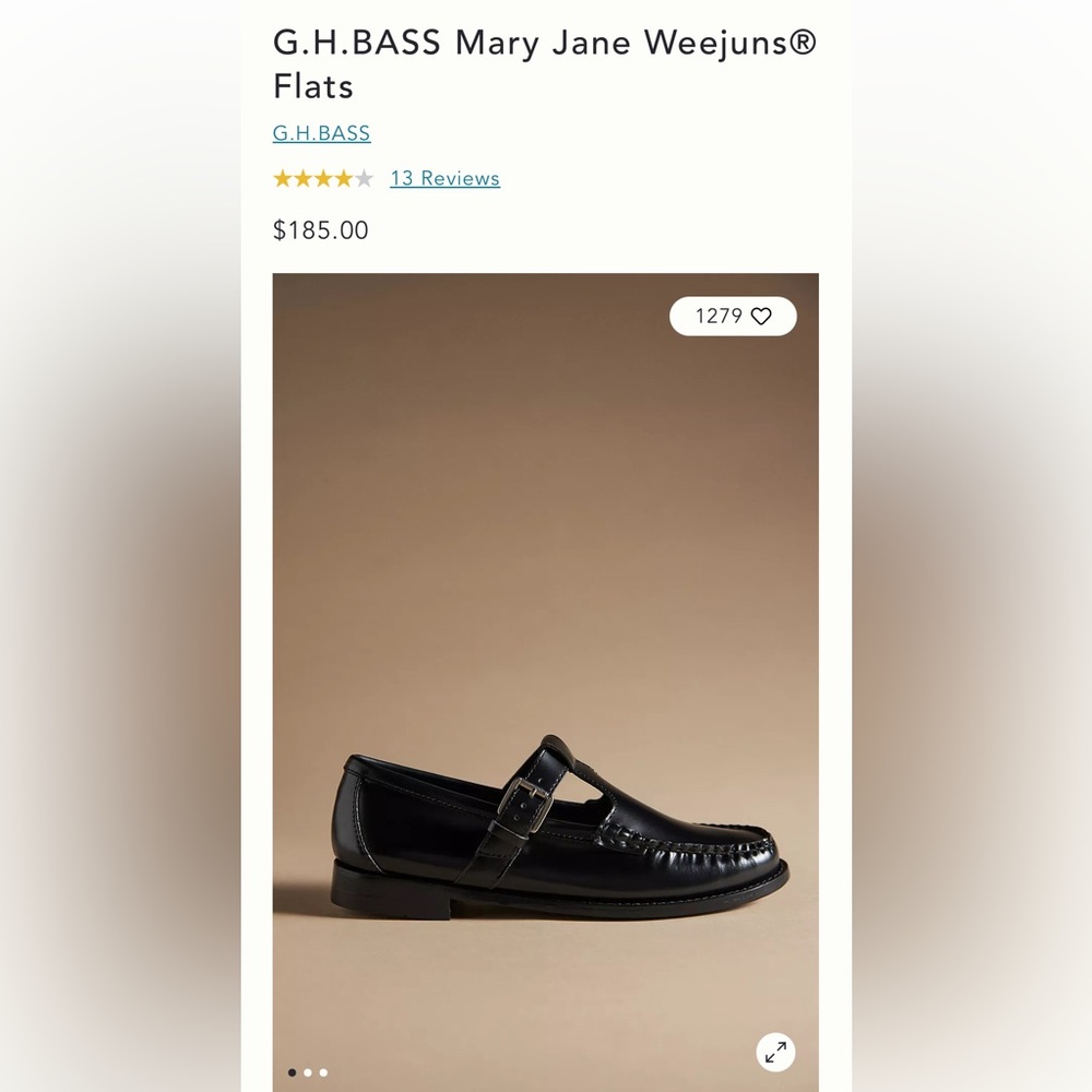 G.H. Bass & Co. Classic Black Slip-Ons 7.5